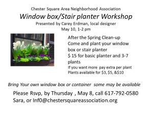 window box workshop flyer